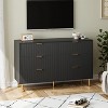 6 Drawer Dresser for Bedroom, Modern Wood Storage Dresser Organizer with Gold Metal Handles & Anti-Tipping Device for Hallway, Entryway - 4 of 4