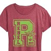 Women's - Star Wars - Yoda and friends Collegiate Rebel Short Sleeve Graphic T-Shirt - 2 of 4