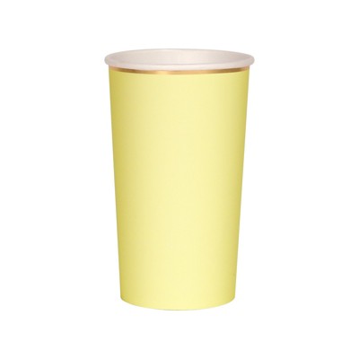 Meri Meri Pale Yellow Highball Cups