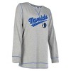 NBA Dallas Mavericks Women's Gray Long Sleeve Team Slugger Crew Neck T-Shirt - 3 of 4