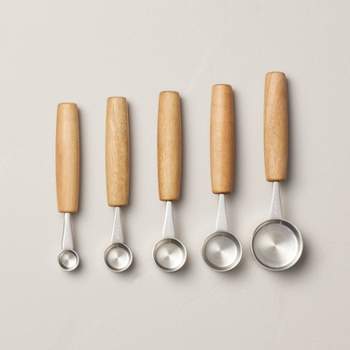 5pc Wood & Stainless Steel Measuring Spoons - Hearth & Hand™ with Magnolia