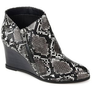 Journee Collection Womens Glam Inside Zip Wedge Booties - 1 of 4