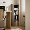 HOMLUX 4-Tier Bookcase with 4 Open Cubbies Storage Shelf Display Organizer, Gray - 2 of 4