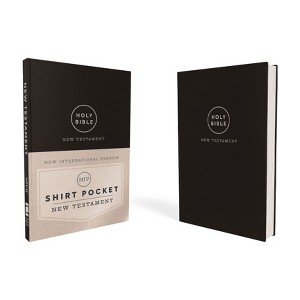 Niv, Shirt Pocket New Testament, Leathersoft, Black, Comfort Print - by  Zondervan (Leather Bound) - 1 of 1