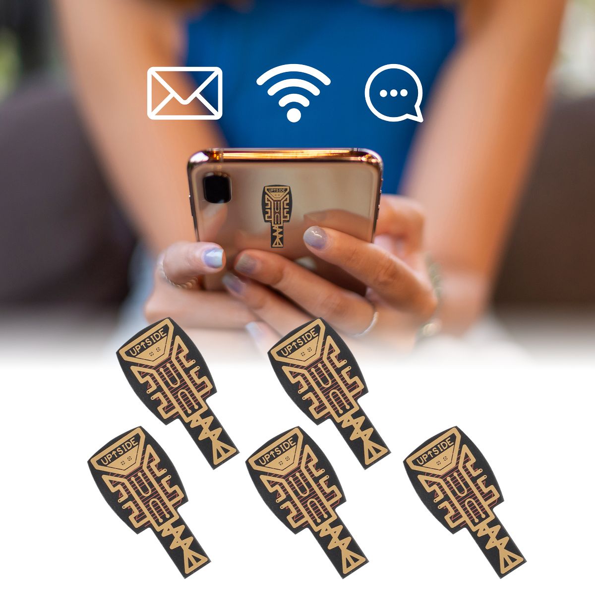 Unique Bargains Chime Cell Phone Booster Black 5pcs - thumbnail 5