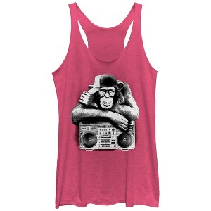 Women's Lost Gods Boombox Chimp Racerback Tank Top - 1 of 3