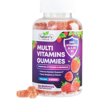 Multivitamin Gummies - Nature's Daily Gummy Multivitamins for Adults, Women & Men with Vitamins A, C, E, B6, B12, and Minerals - 120 Gummies
