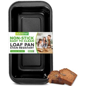 NutriChef Non-Stick Loaf Pan - Deluxe Nonstick Gray Coating Inside and Outside - 1 of 4