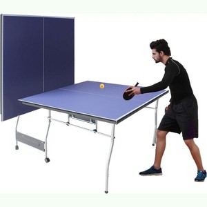 8ft Mid-Size Professional Table Tennis Tables,Foldable & Portable Design,Ping Pong Table Set Included Net, 2 Table Tennis Paddles and 3 Balls - 1 of 4