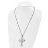 Black Bow Jewelry Men's Stainless Steel & CZ XL Passion Cross Necklace, 24 Inch - 2 of 4