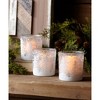 Set of 12 Glass Votive Candle Holders 3.5 Inch Height Frosted Winter Theme By Melrose - 2 of 3