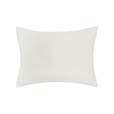 EY Essentials 20" x 26" Elaine Ivory Cotton Standard Sham - Machine Washable