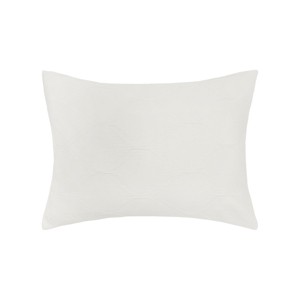 EY Essentials 20" x 26" Elaine Ivory Cotton Standard Sham - Machine Washable - 1 of 3
