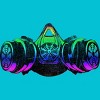 Men's Design By Humans Fluorescent Bomber Mask By Exosam T-Shirt - 2 of 3