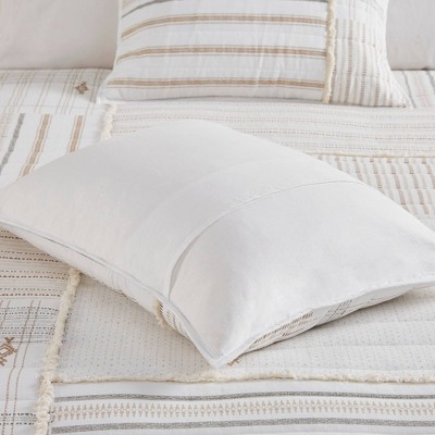 Salar King-Size Natural Cotton Quilt Set with Elegant Trims