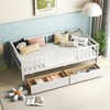 Tangkula Twin Size Kids Bed w/ Storage 2 Pull-out Drawers Side Shelf for Children & Teens - 3 of 4