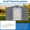 Outdoor Storage Sheds, Outside Garden Storage Shed with Lockable Door, Spacious Waterproof Roof Design, Utility Tool Storage Shed for Backyard - 4 of 4