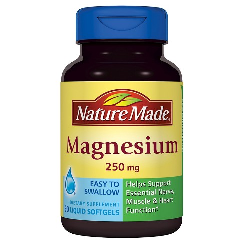 Nature Made Magnesium Dietary Supplement Liquid Softgels - 90ct : Target