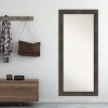 Amanti Art 30" x 66" William Framed Full Length Floor Leaner Mirror Espresso: Modern Rectangle, No Assembly, Wall Mount Option - 4 of 4