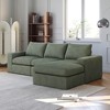 99" Corduroy Upholstered Cloud Modular L-Shaped Sectional Sofa with Chaise, Deep Seats, Neck Pillows, No Assembly Needed - 3 of 4