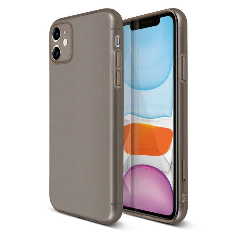 Insten Translucent Matte Case For iPhone, Semi-Transparent Smooth Touch Soft TPU Thin Cover, 1 of 10