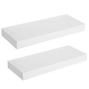 SONGMICS Floating Wall Shelf 15.7 Inches - Set of 2 - Easy Installation - 1 of 4