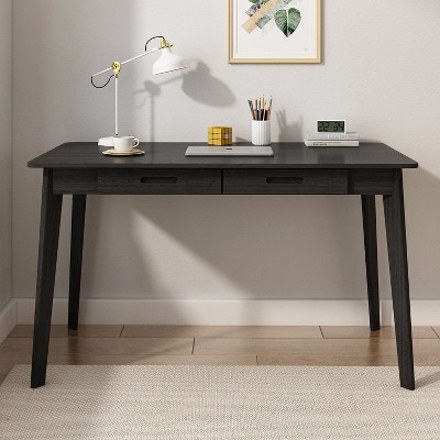 Famapy 47.2"W Black Modern Design Writing Desk With 2 Drawers