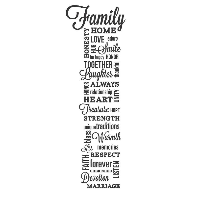 Family Quote Wall Decal Black - RoomMates, 1 of 9