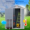Gulches 4x6ft Resin Outdoor Storage Shed with Floor and Lockable Doors for Patio,Yard,Lawn ,Grey - 4 of 4