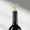 Unique Bargains Deer Cork Stopper Aluminum Alloy Wood Gold Tone Brown 2.72"x2.09"x0.79" 1 Pc - 2 of 3