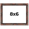 PosterPalooza | 8x6 Thin Bamboo Picture Frame, UV Acrylic, 2 Finishes - Gold and Brown - 2 of 4