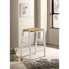 Coaster Set of 2 Hollis Farmhouse Wood Backless Counter Height Barstools Brown/White - 2 of 4