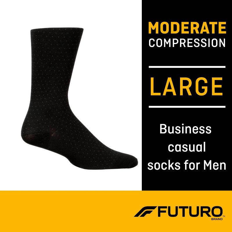 FUTURO Men's Business Casual Socks - Black, 3 of 13
