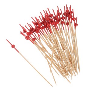 Unique Bargains Decorative Disposable Drinks Appetizer Bamboo Cocktail Toothpicks 200 Pcs - 1 of 4