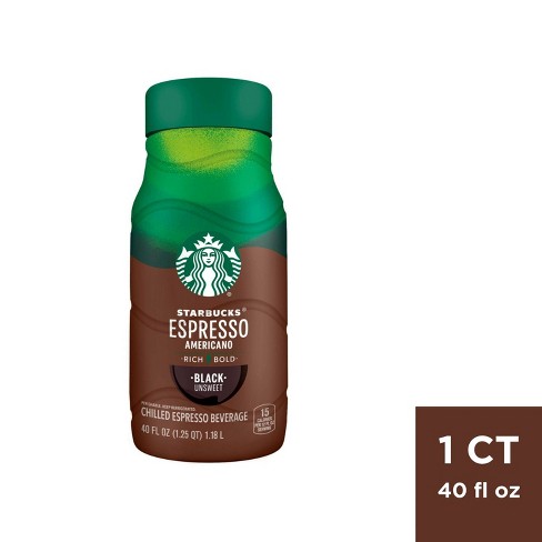 Starbucks Chilled Espresso Americano Black - 40 Fl Oz : Target