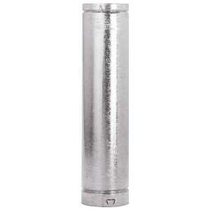 Selkirk 4" Diameter Round Type B Gas Chimney Vent Pipe 24" Length Silver, 104024 - 1 of 1