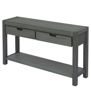 Syemin Console Tables Console Table Entryway Table for Hallway with 2 Drawers and 1 Shelf Farmhouse Accent Table, Green, 55.1"*13.1"*31.4" - 1 of 4