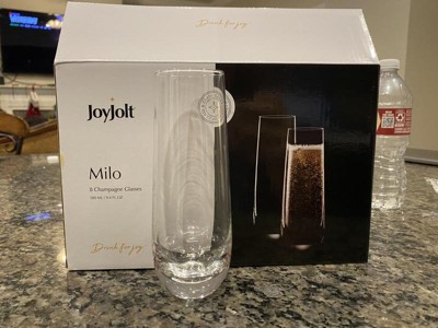 Joyjolt Cosmo Double Wall Stemless Champagne Flutes - Set Of 2 Mimosa  Champagne Glasses - 5 Oz : Target