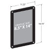 Azar Displays Black Window Sign Holder Frame with Suction Cups 8.5” x 14”, 2-Pack - 4 of 4