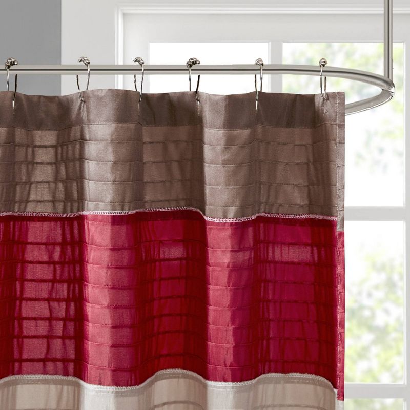 Polyester Faux Silk Shower Curtain, 4 of 7