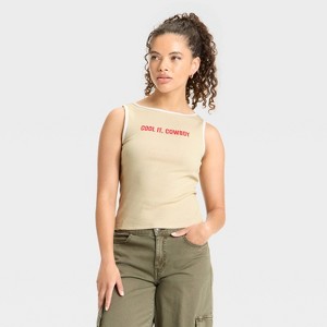 Women's Boat Neck Graphic Tank Top - Wild Fable™ - 1 of 3