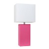 21" Monaco Avenue Modern Leather Table Lamp - Elegant Designs - 3 of 4