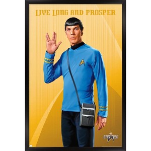Trends International Star Trek: Universe - Spock, Live Long and Prosper Framed Wall Poster Prints - 1 of 4