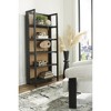 Signature Design by Ashley Abyard 5 Shelf Rattan Bookcase, Black - image 2 of 4