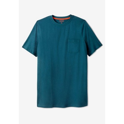 Boulder Creek by KingSize Men's Big & Tall Heavyweight Longer-Length Pocket Crewneck T-Shirt