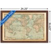 Trends International Map - Rustic Framed Wall Poster Prints - 3 of 4