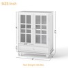 NicBex Modern Minimalist Dining Room Cabinet with Storage,Double Glass Doors and Drawer,Wooden Storage Sideboard Cupboard for Living Room - 2 of 4