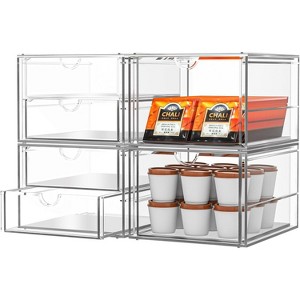 16-Drawer Clear Desktop Organizer for Makeup, Jewelry and Stationery - 1 of 4