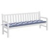 vidaXL Garden Bench Cushion Blue&White Stripe 78.7 in.x19.7 in.x2.8 in. Fabric - 3 of 4