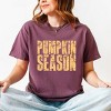 Pumpkin Season Block Distressed - Women's Garment Dyed Graphic T-Shirt - 3 of 4